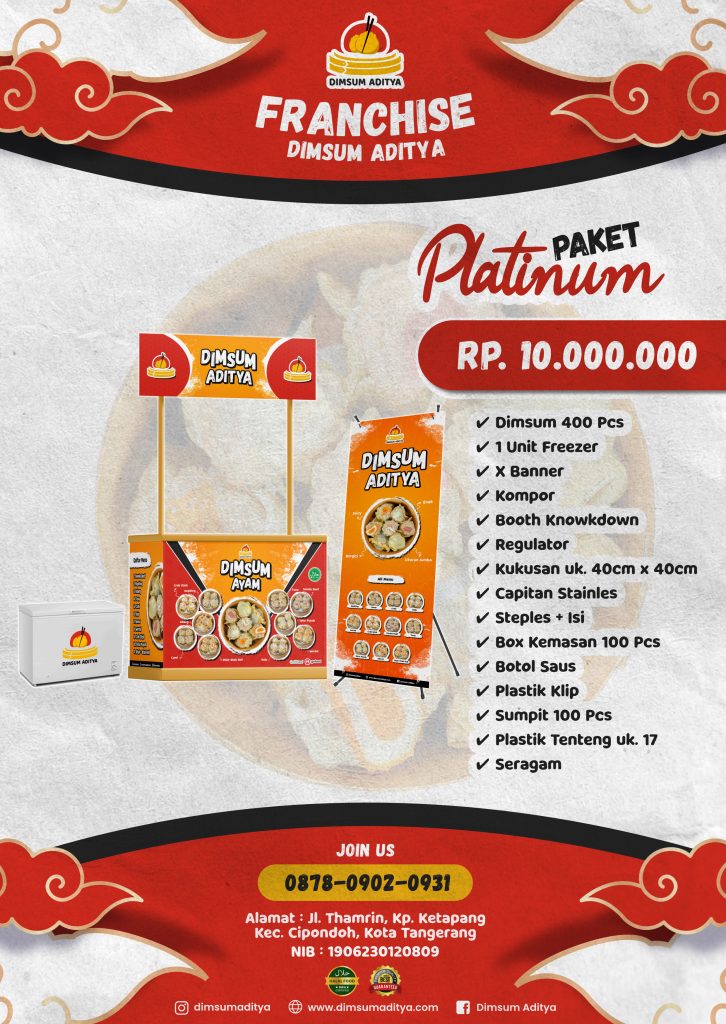 Franchise Dimsum Aditya - Paket Platinum